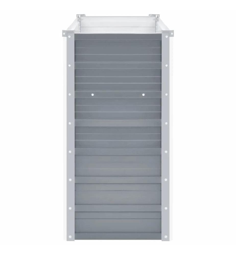 Lit surélevé de jardin Acier galvanisé 160x40x77 cm Gris