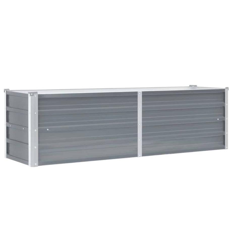 Lit surélevé de jardin Acier galvanisé 160x40x45 cm Gris