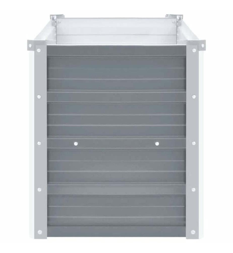 Lit surélevé de jardin Acier galvanisé 160x40x45 cm Gris