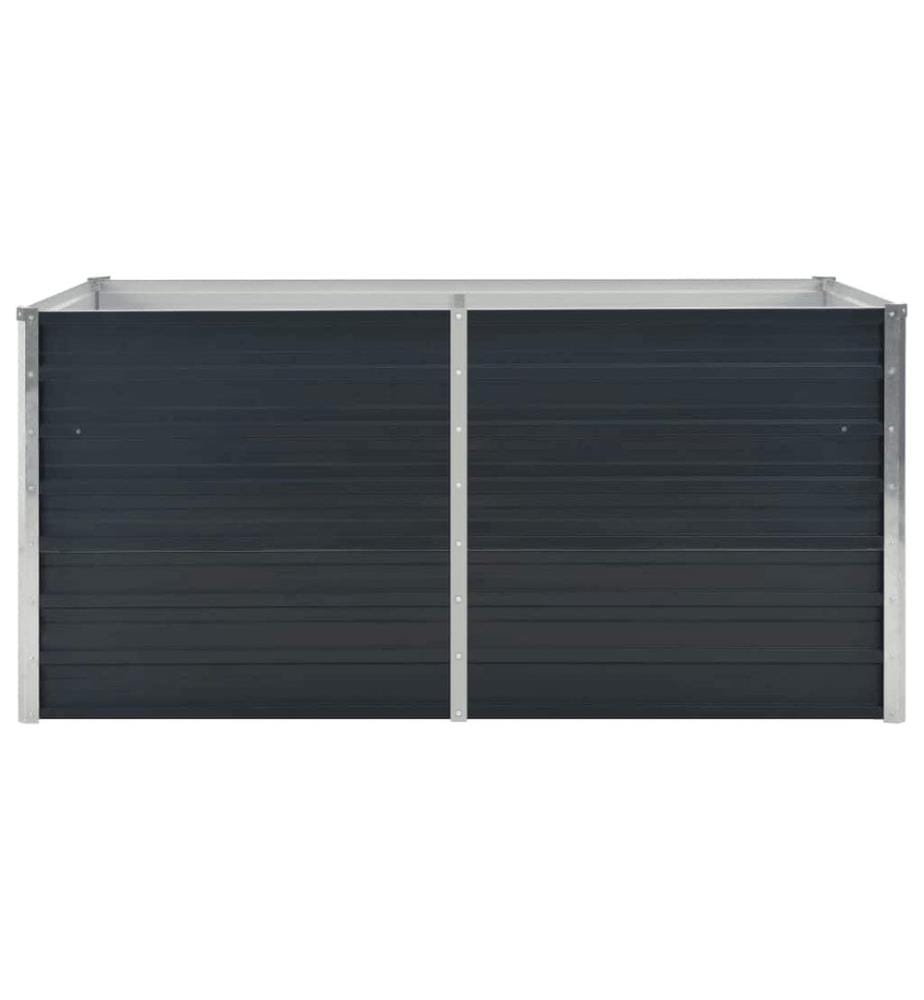 Jardinière surélevée Anthracite 160x80x77 cm Acier galvanisé