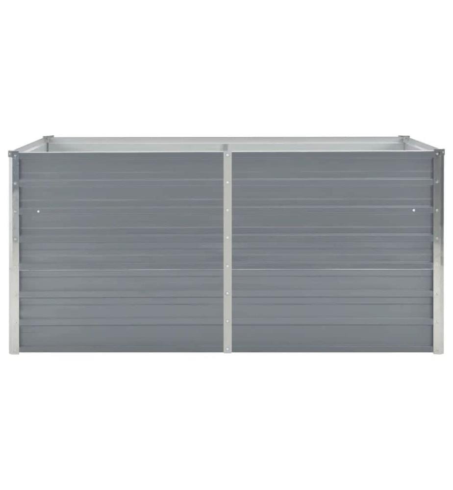 Hochbeet 160 x 80 x 45 cm Verzinkter Stahl Grau