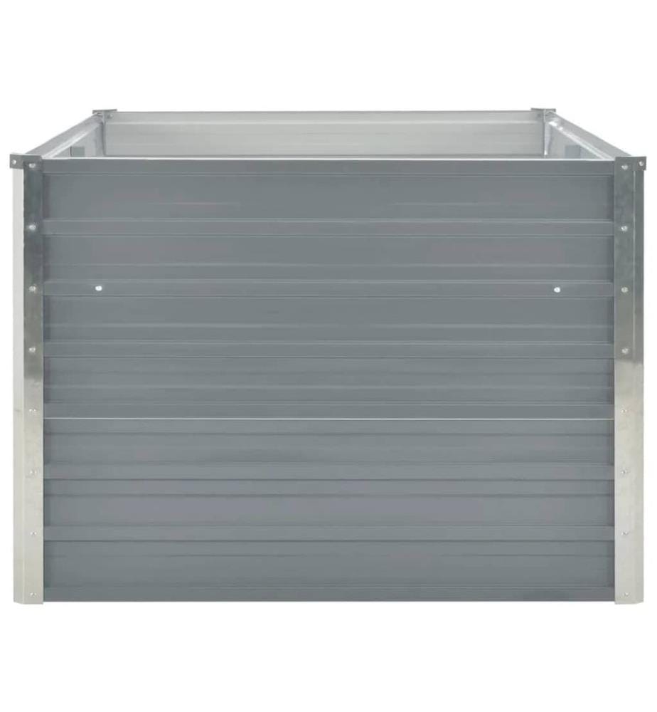 Hochbeet 160 x 80 x 45 cm Verzinkter Stahl Grau