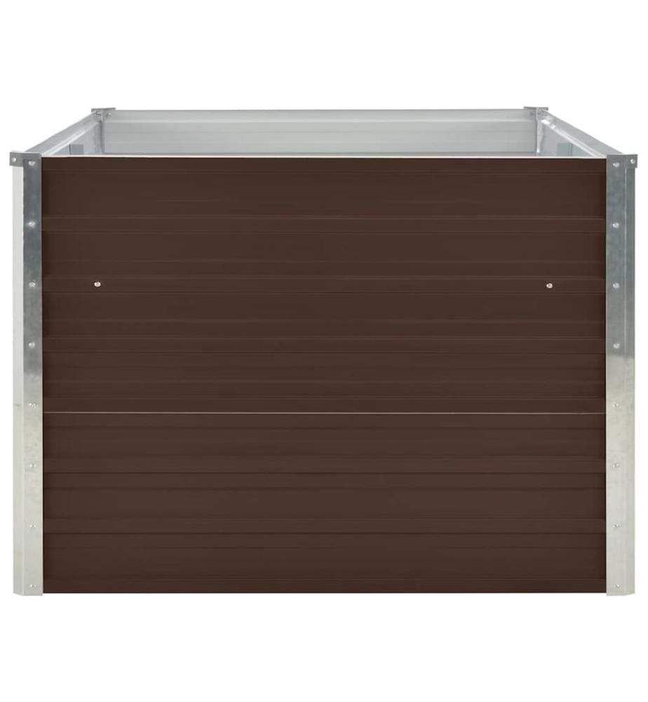 Jardinière 160 x 80 x 45 cm Acier galvanisé Marron