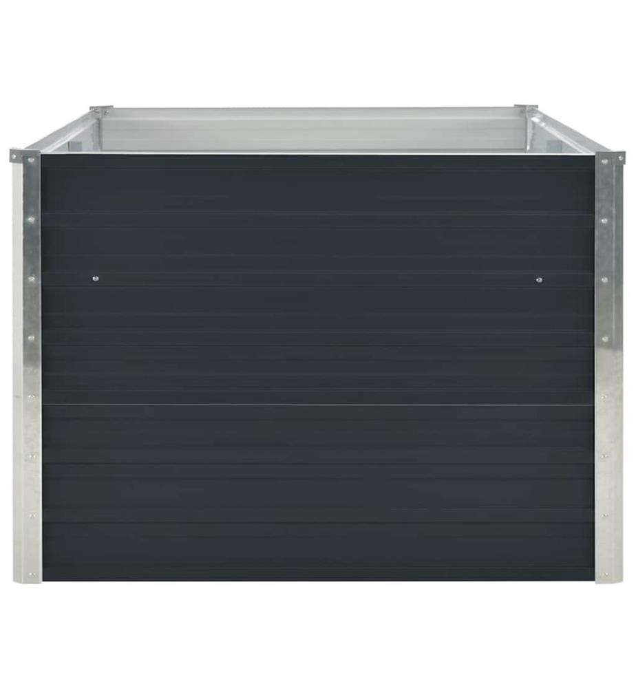 Hochbeet 160 x 80 x 45 cm Verzinkter Stahl Anthrazit