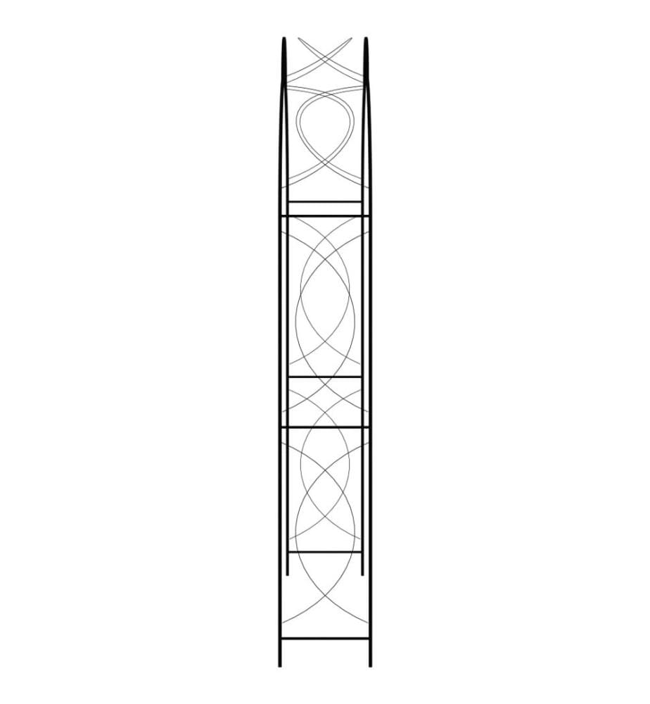 Rosenbogen Schwarz 150 x 34 x 240 cm Eisen