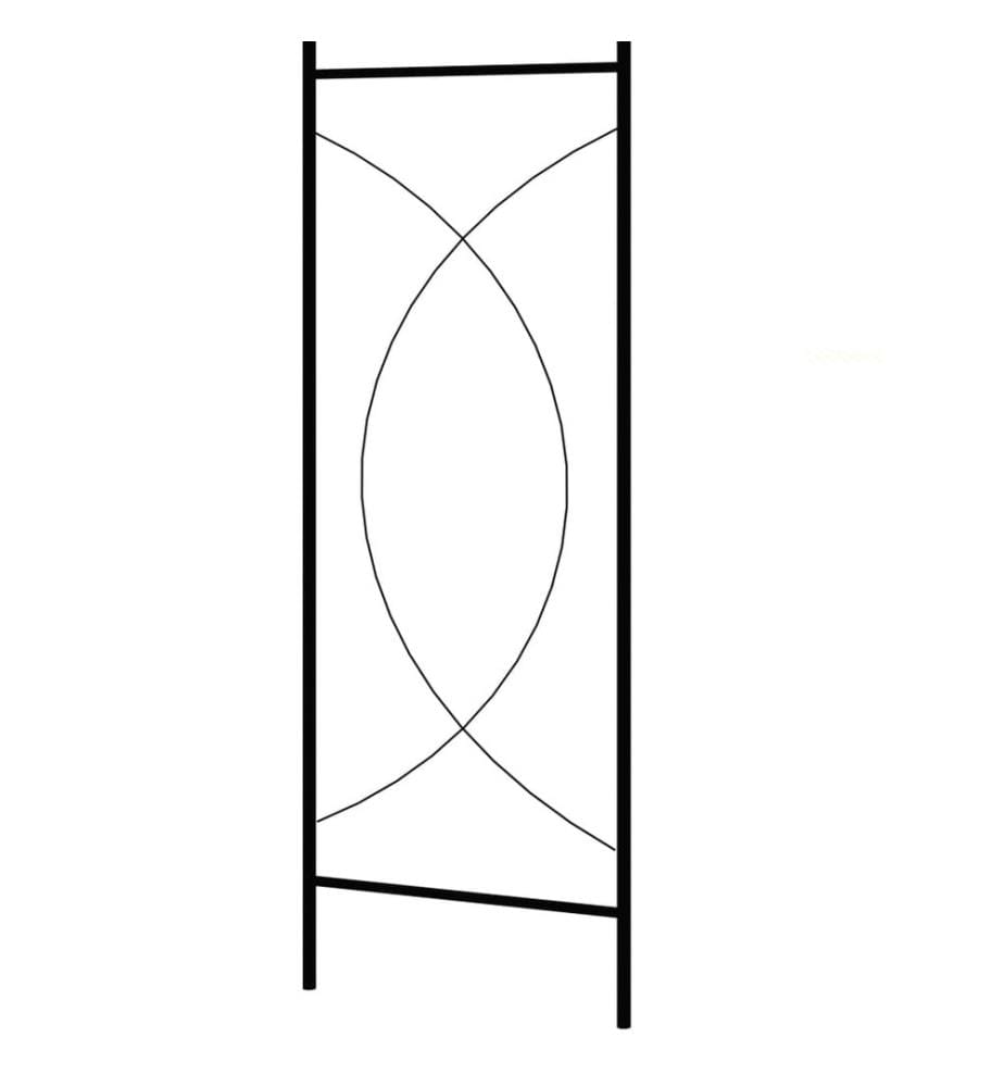 Rosenbogen Schwarz 150 x 34 x 240 cm Eisen