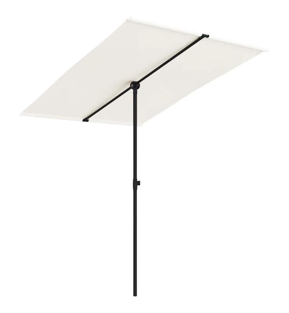 Sonnenschirm mit Aluminium-Mast 2x1,5 m Sandweiss