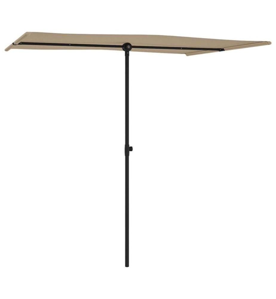 Sonnenschirm mit Aluminium-Mast 2x1,5 m Taupe