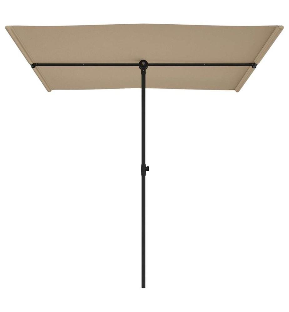 Sonnenschirm mit Aluminium-Mast 2x1,5 m Taupe