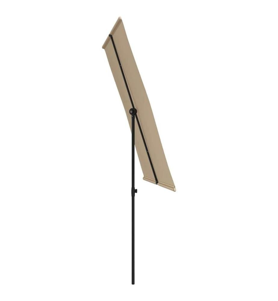 Sonnenschirm mit Aluminium-Mast 2x1,5 m Taupe