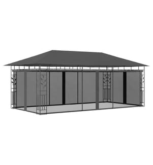 Belvédère avec moustiquaire 6x3x2,73 m Anthracite