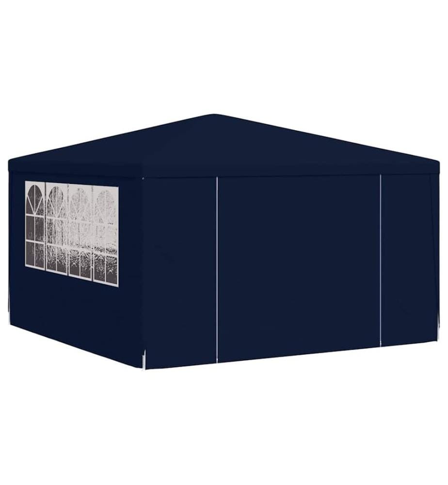 Profi-Partyzelt mit Seitenwänden 4×4 m Blau 90 g/m²