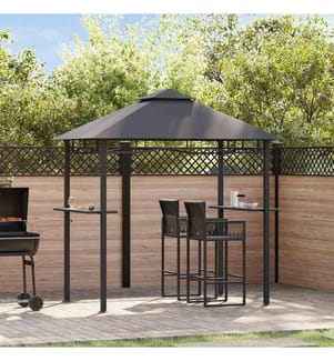 Belvédère de barbecue 240x150x255 cm Anthracite Acier