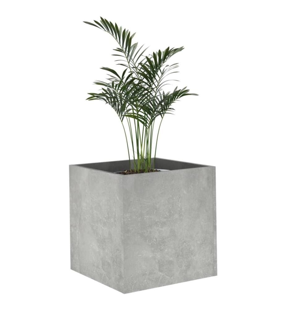Jardinière Gris béton 40x40x40 cm Bois d'ingénierie