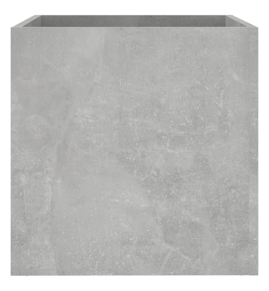 Jardinière Gris béton 40x40x40 cm Bois d'ingénierie