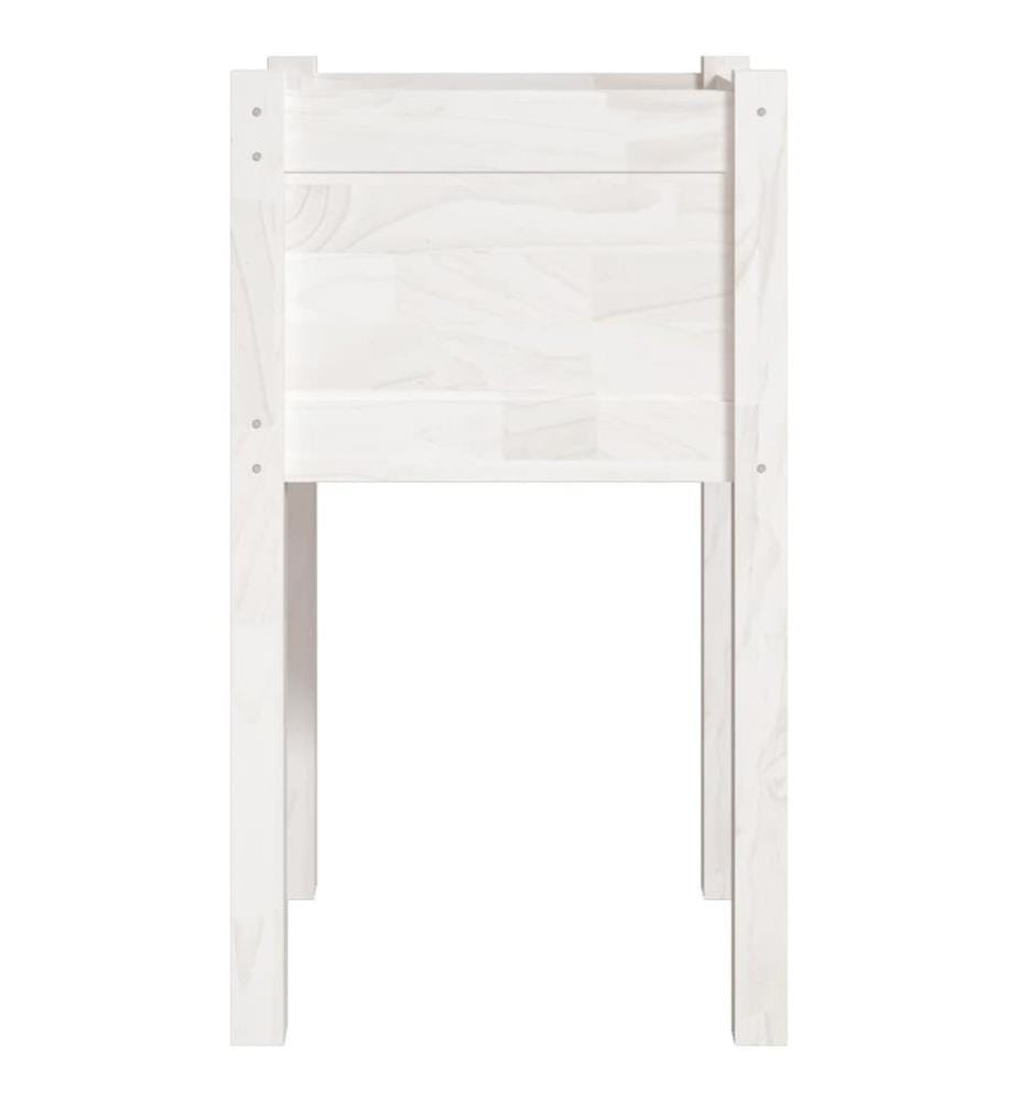 Jardinières d'extérieur 2 pcs Blanc 40x40x70 cm Bois de pin