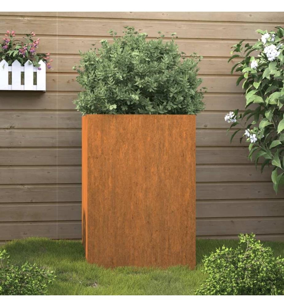 Jardinière 52x48x75 cm acier corten
