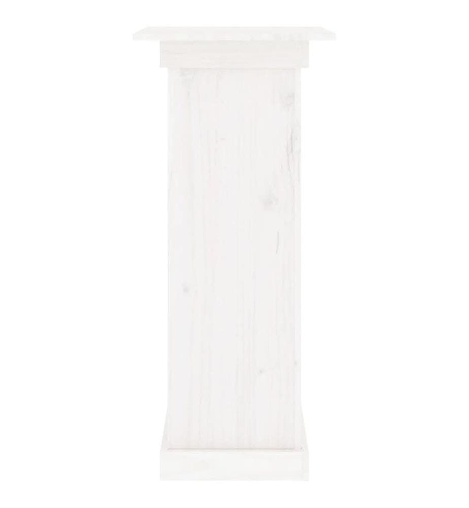 Support à fleurs Blanc 40x40x90 cm Bois de pin solide