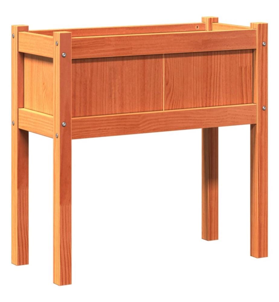 Jardinières et pieds cire marron 70x31x70 cm bois de pin massif