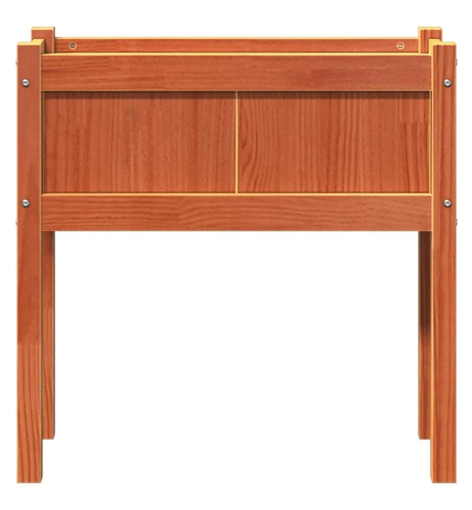 Jardinières et pieds cire marron 70x31x70 cm bois de pin massif