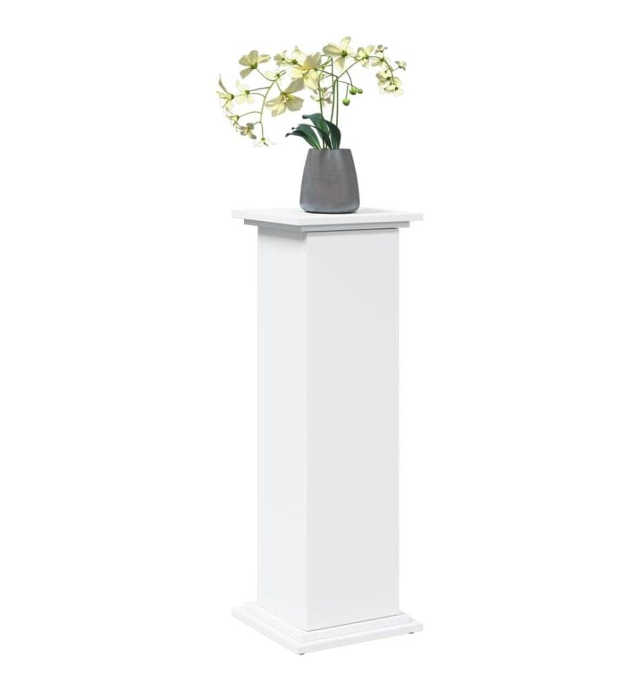 Piédestal avec rangement blanc 31x30x90 cm bois d'ingénierie