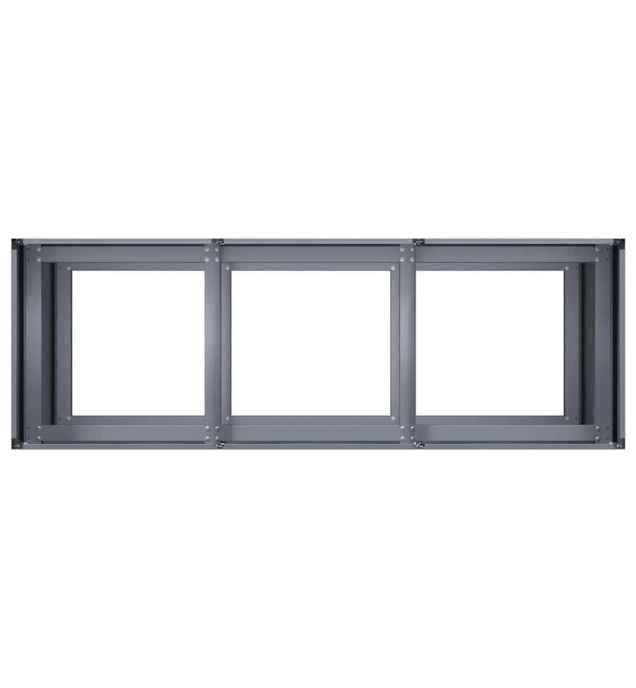 Pflanzkübel Anthrazit 120x40x80 cm Kaltgewalzter Stahl