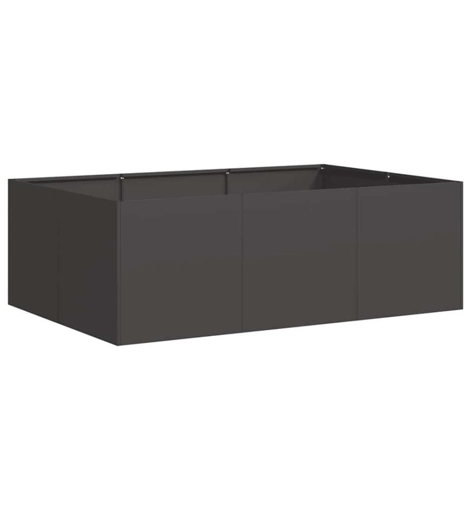 Pflanzkübel Schwarz 120x80x40 cm Stahl