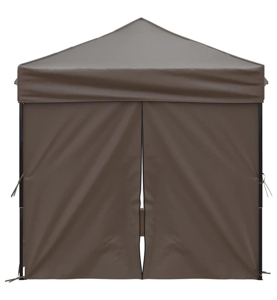 Partyzelt Faltbar mit Seitenwänden Taupe 2x2 m