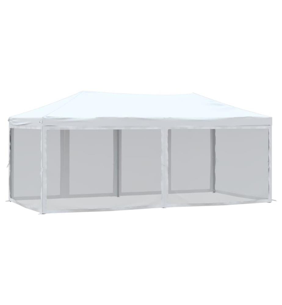 Partyzelt Faltbar mit Seitenwänden Weiss 3x6 m
