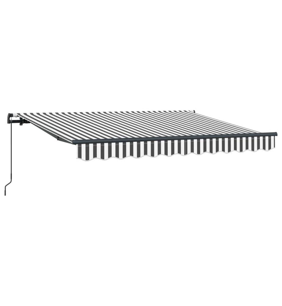Auvent Rétractable Anthracite 350 x 200 cm tissu