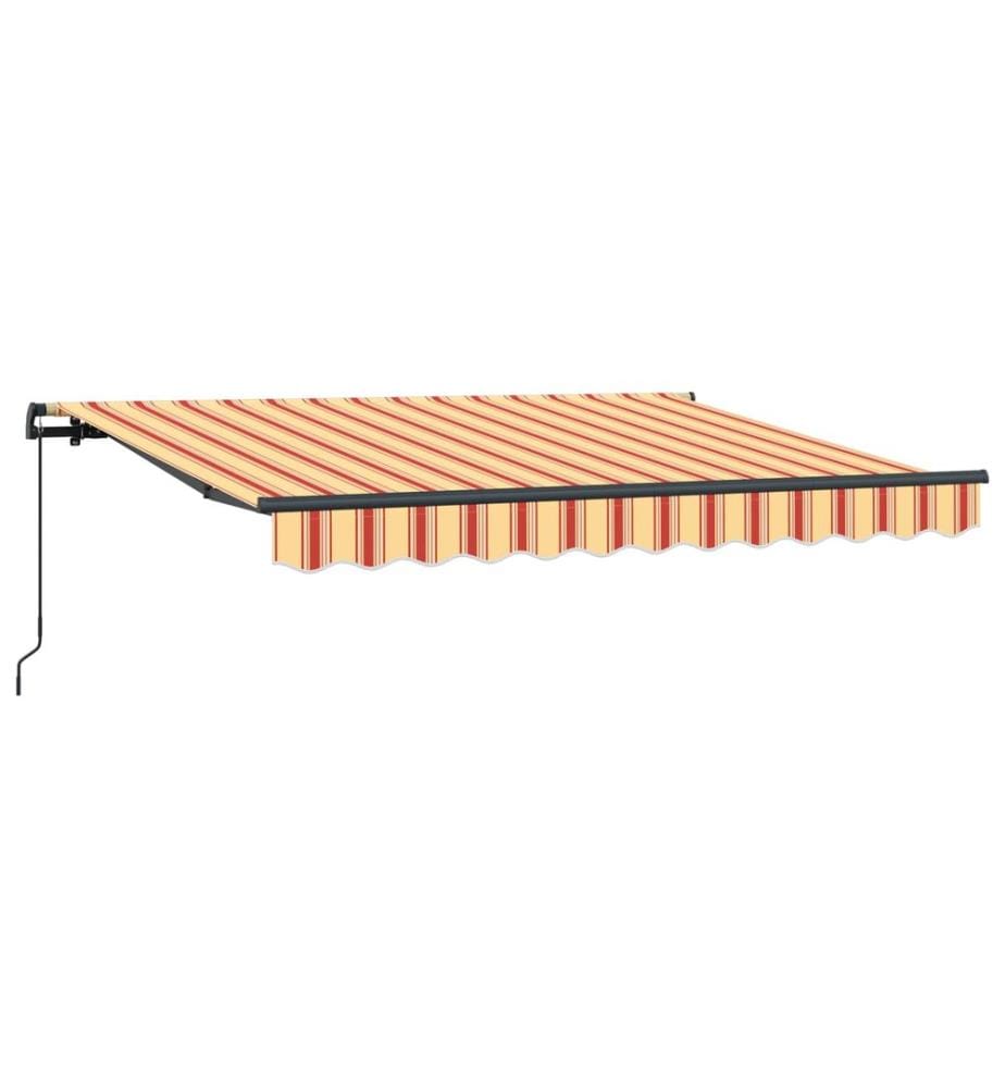Auvent Rétractable Jaune 350 x 200 cm tissu
