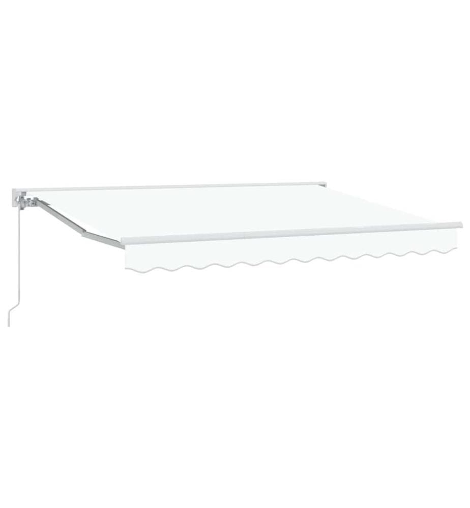 Cadre d'auvent Blanc 350 x 200 cm Polyester avec revêtement PU