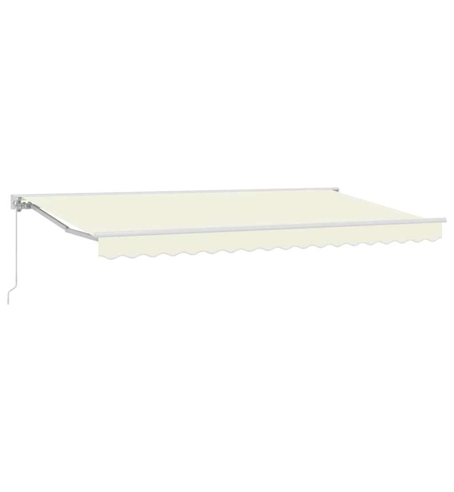 Cadre d'auvent Crème 400 x 200 cm Polyester avec revêtement PU
