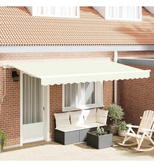 Auvent Rétractable Crème 400 x 200 cm tissu