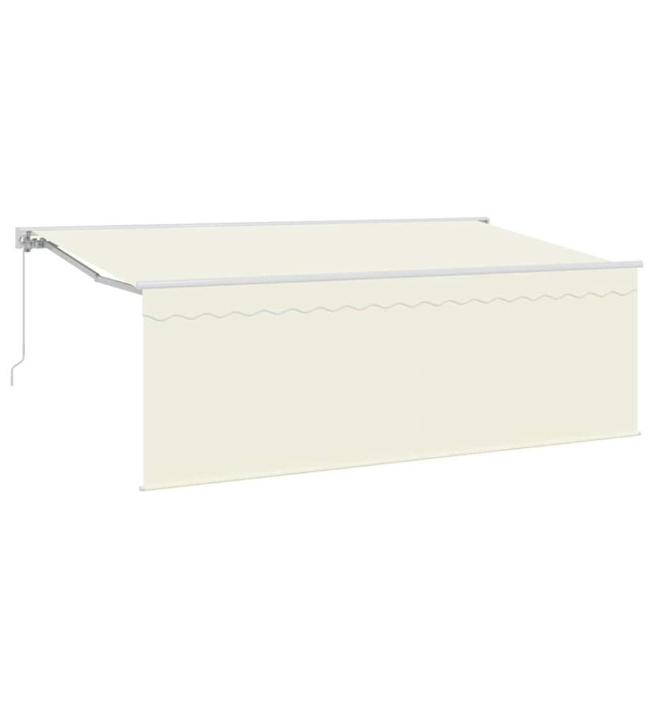Auvent Rétractable Crème 400 x 200 cm Polyester et Aluminium