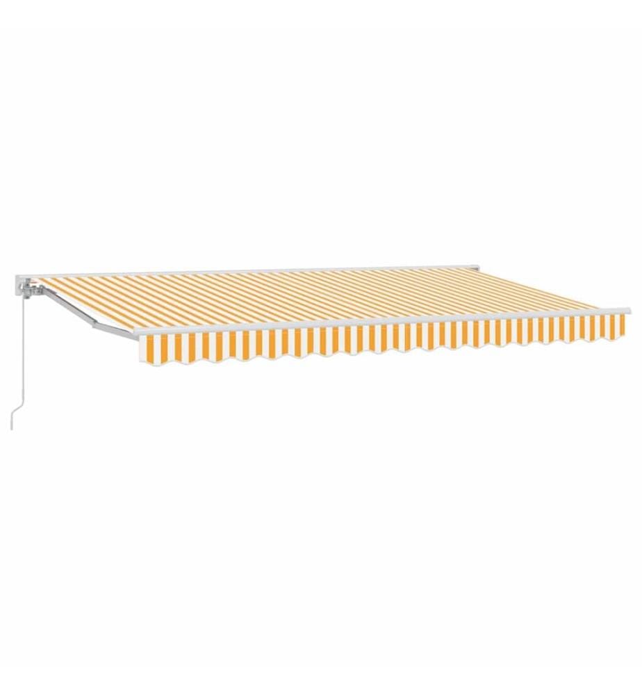 Cadre d'auvent Jaune et blanc 400 x 200 cm