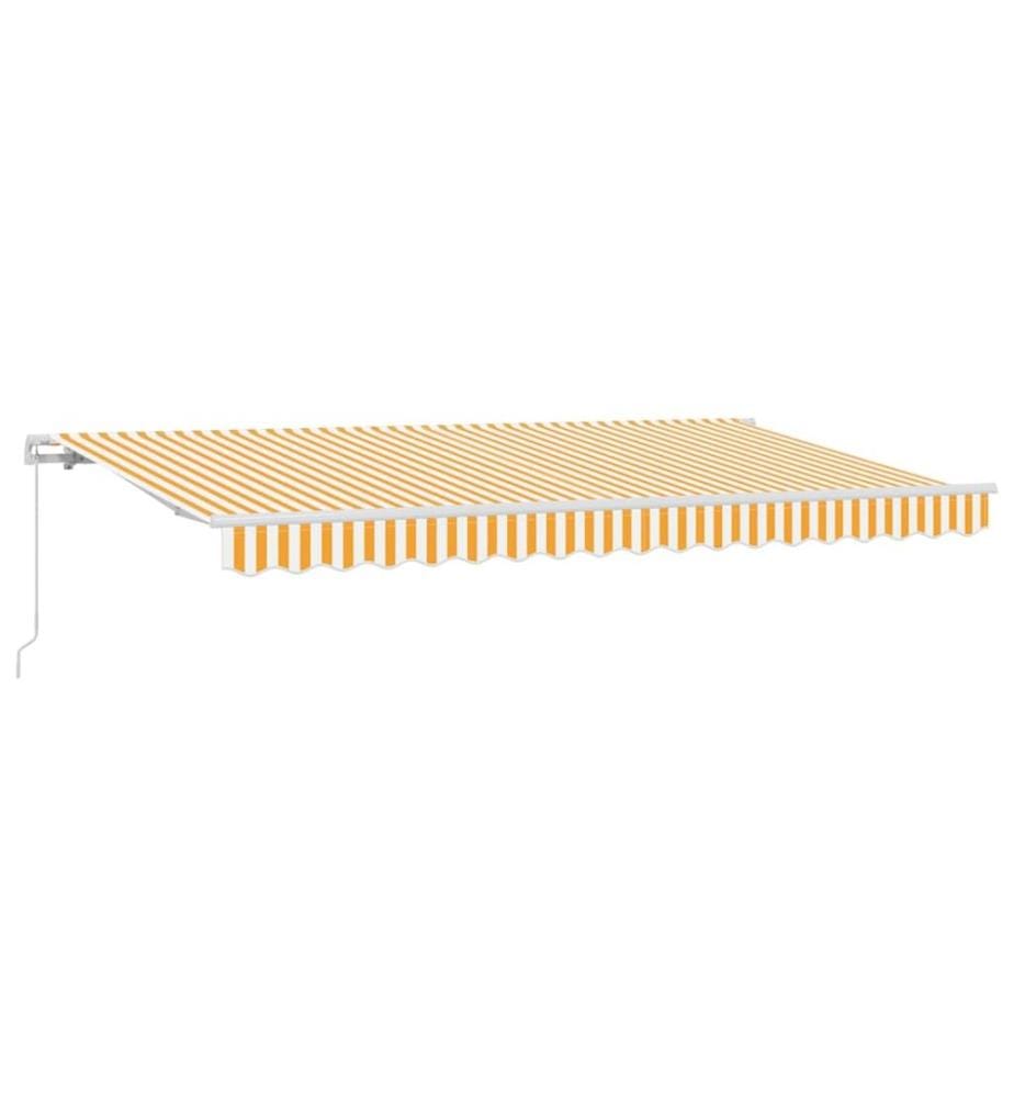 Auvent Rétractable Jaune 400 x 200 cm tissu
