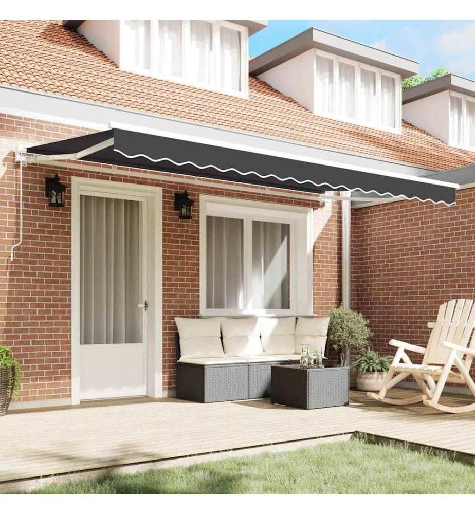 Cadre d'auvent Anthracite 400 x 200 cm