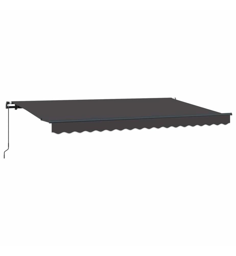 Auvent Rétractable Anthracite 400 x 200 cm tissu