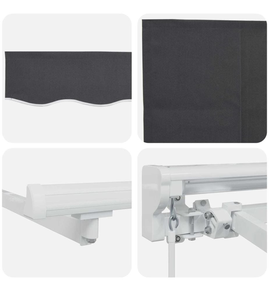 Auvent Rétractable Anthracite 400 x 200 cm