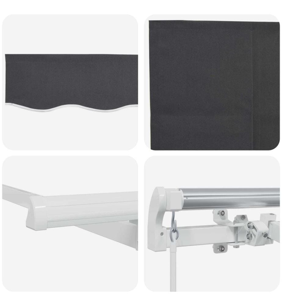 Auvent Rétractable Anthracite 400 x 200 cm