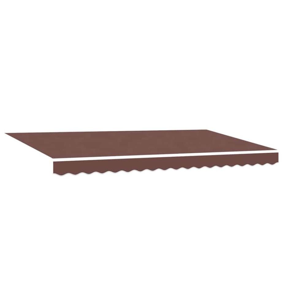 Cadre d'auvent Marron 400 x 200 cm Polyester avec revêtement PU
