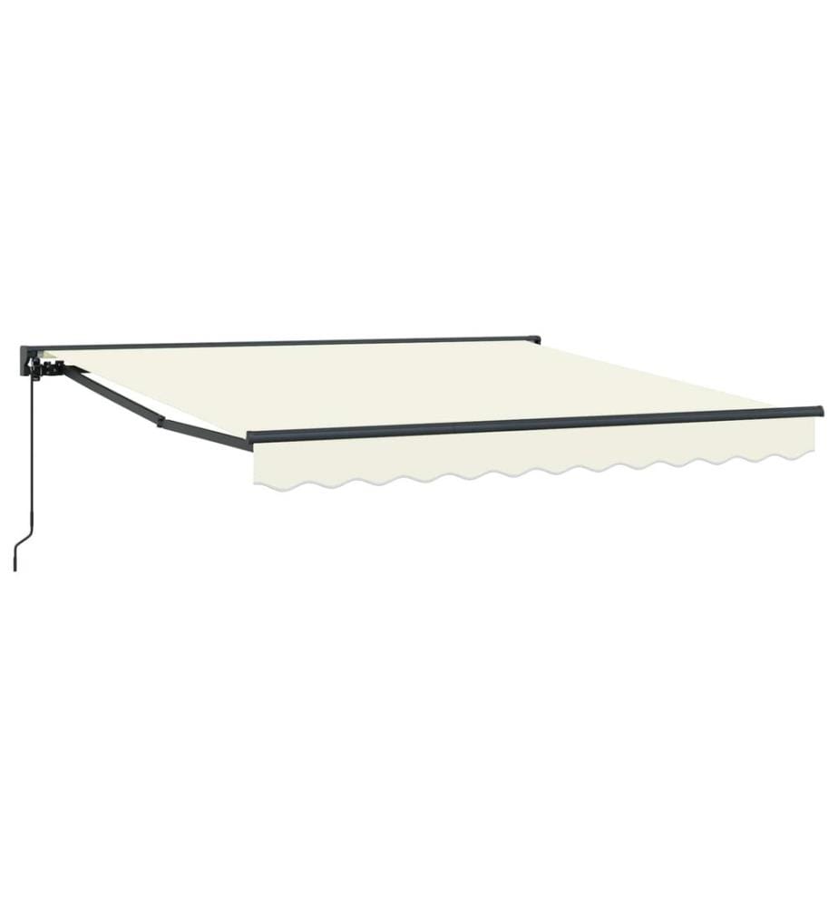 Cadre d'auvent Crème 300 x 250 cm Polyester avec revêtement PU