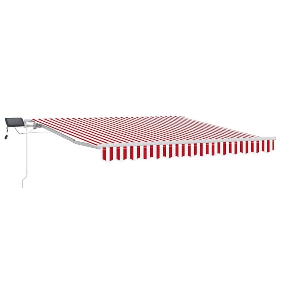 Auvent rétractable Rouge et Blanc 300 x 250 cm