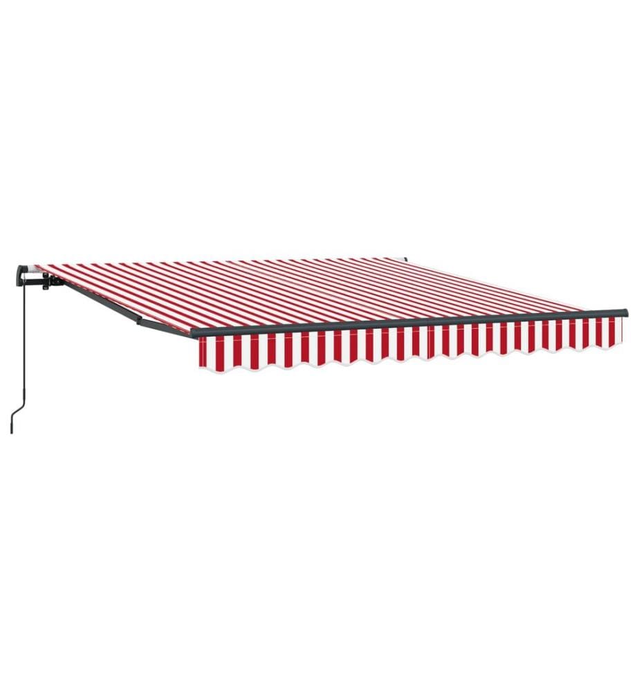 Auvent rétractable Rouge et Blanc 300 x 250 cm