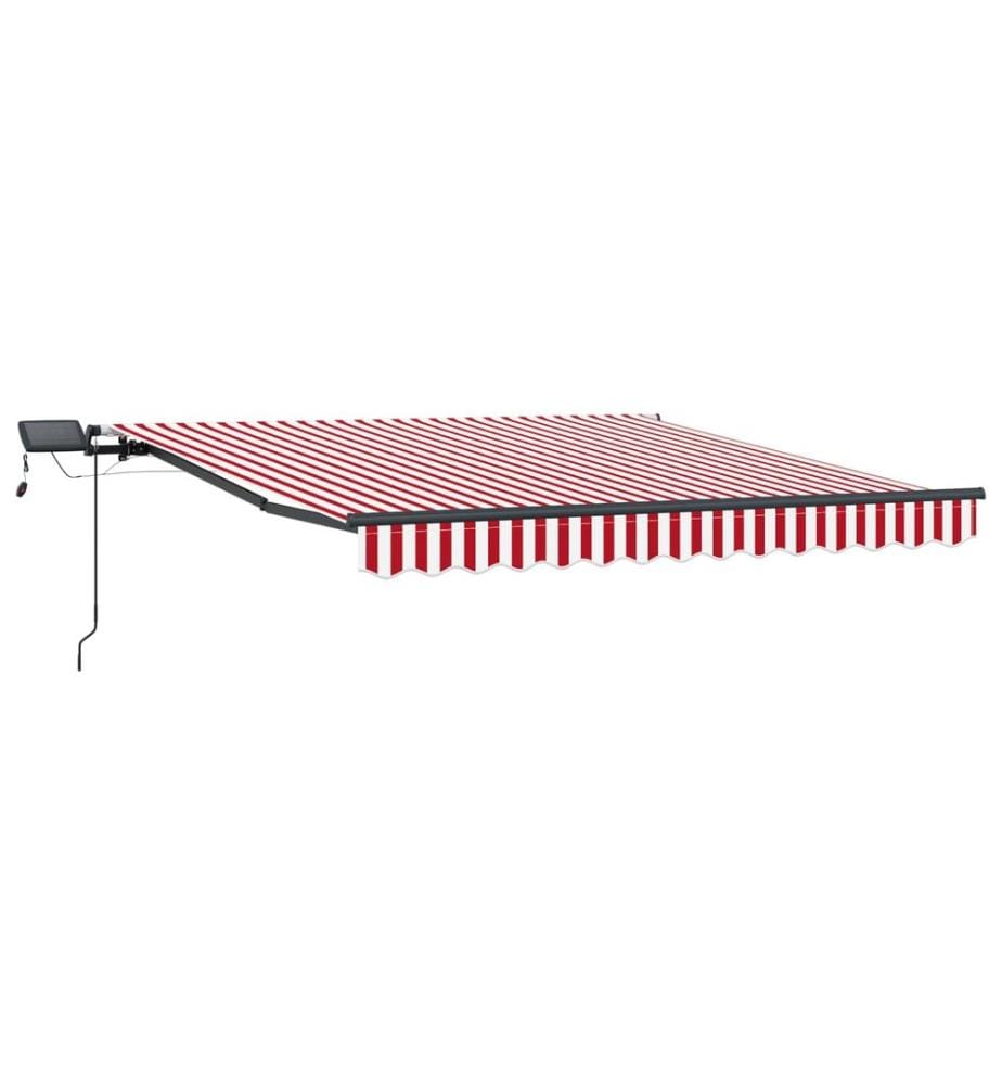 Auvent rétractable Rouge et Blanc 300 x 250 cm