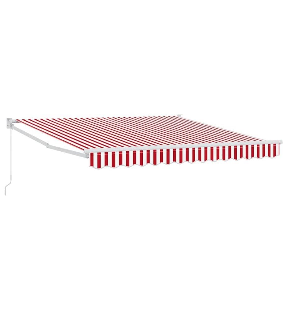 Auvent rétractable Rouge et Blanc 300 x 250 cm