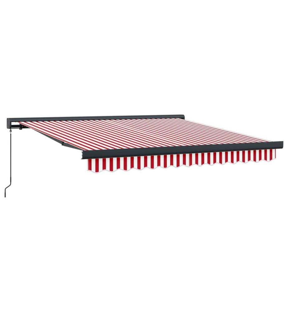 Auvent rétractable Rouge et Blanc 300 x 250 cm