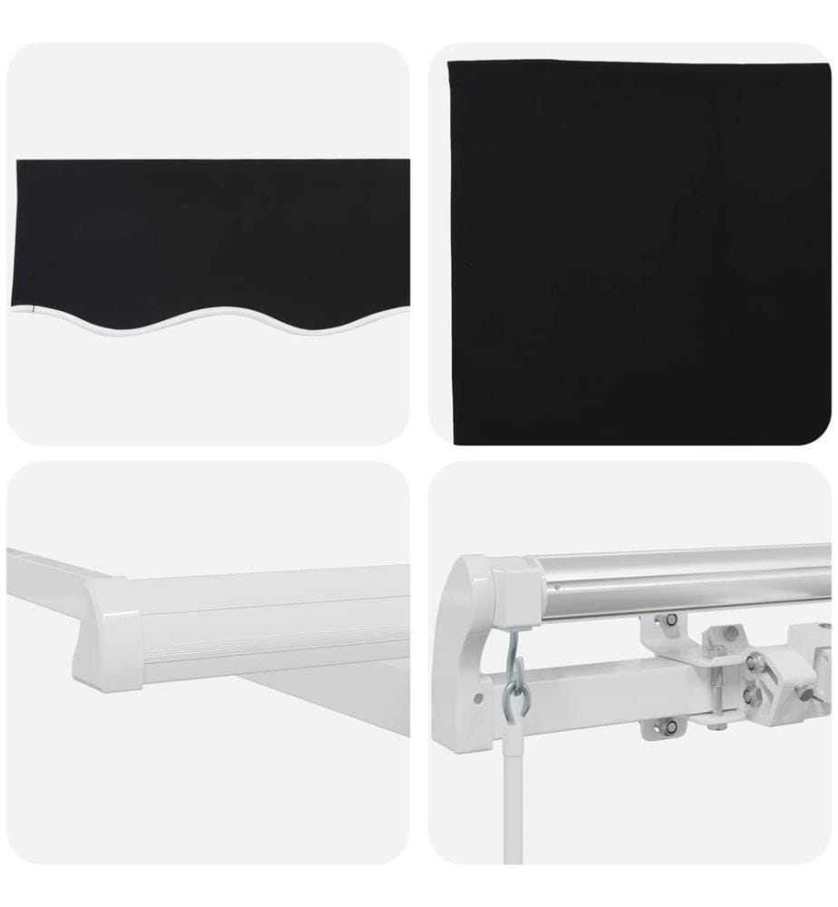 Ausziehbare Markise Schwarz 300 x 250 x 165 cm