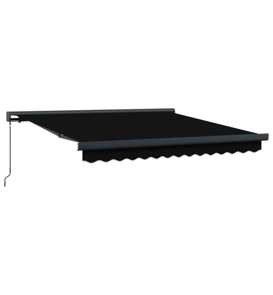 Auvent rétractable Noir 300 x 250 cm Toile et Aluminium